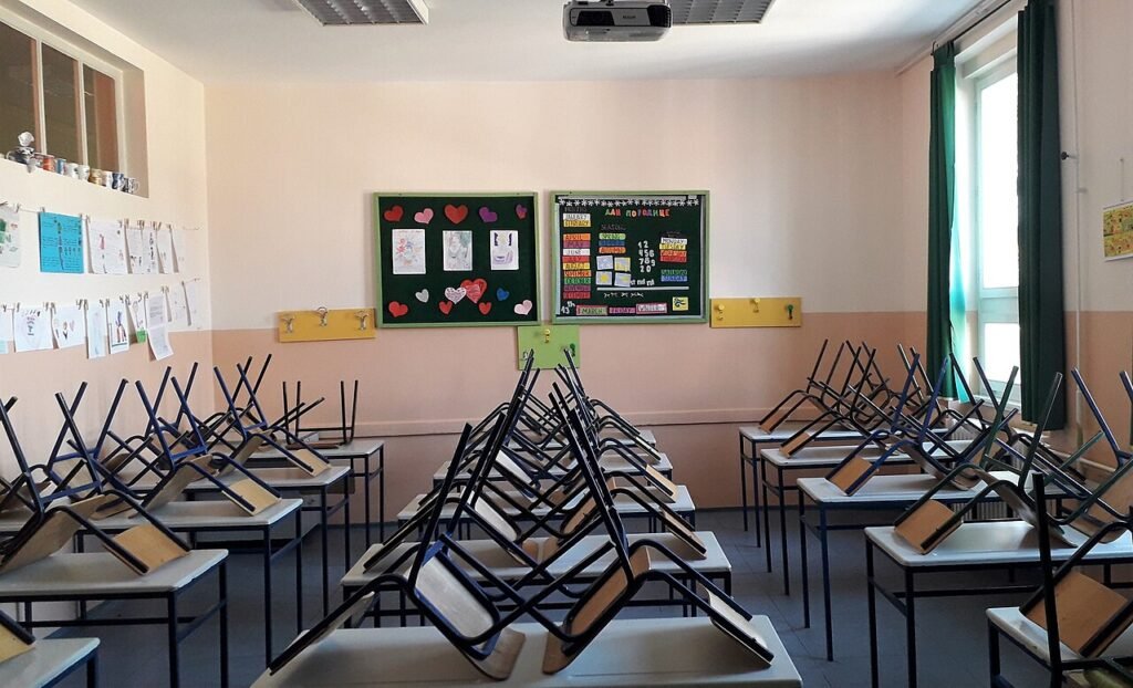 Empty classroom 2020