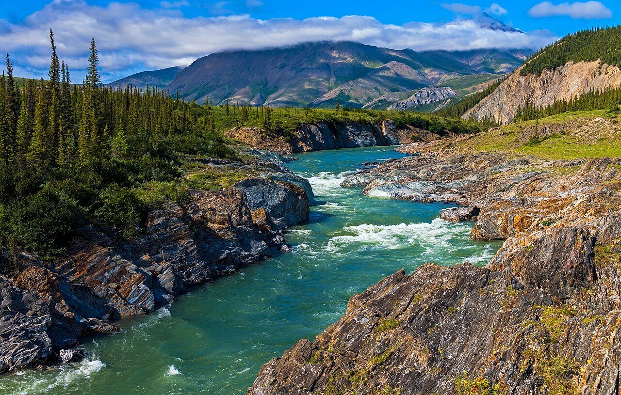 Firth River landscape at Sheep Slot Rapids, Ivvavik National Park, YT