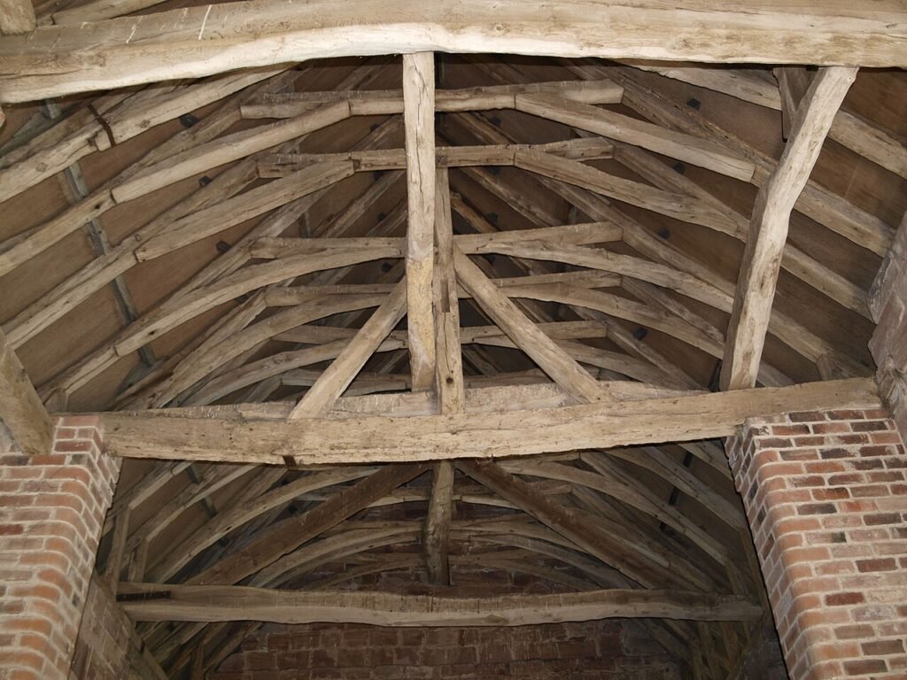 Halesowen Abbey Infirmary roof timbers - geograph.org.uk - 3464031