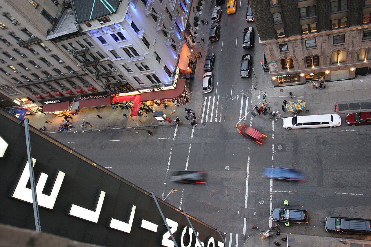 Sidewalk system in Manhattan 55th Street New York City