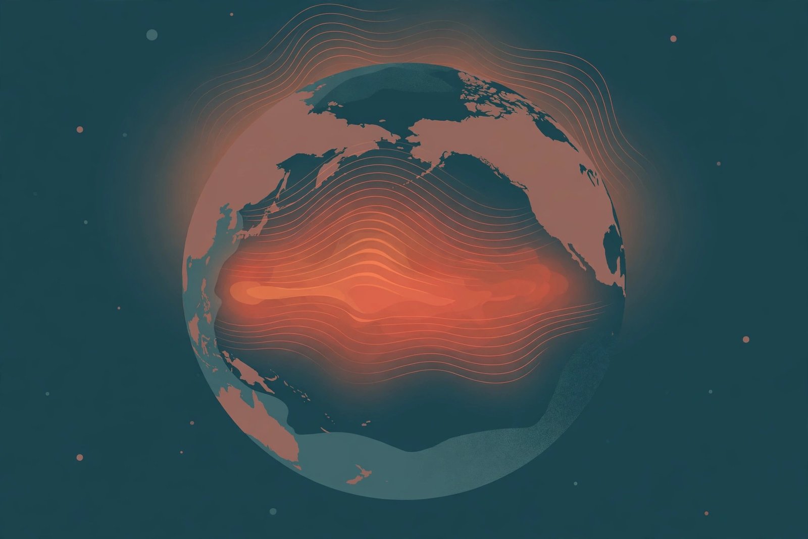 Earth with warm oceans illustrating the 2026 warmest year on record forecast after a record September