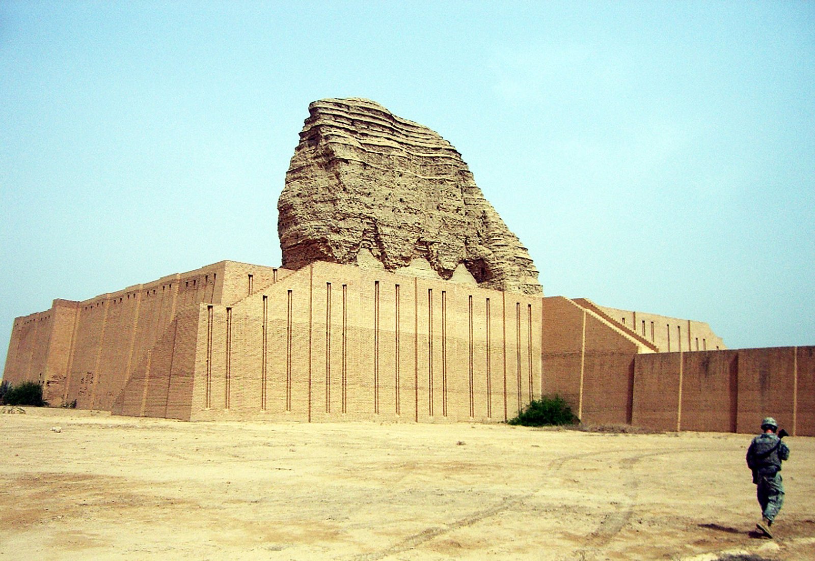 The mudbrick ziggurat at the Aqar Quf archaeological park opening site, ancient Dur-Kurigalzu west of Baghdad