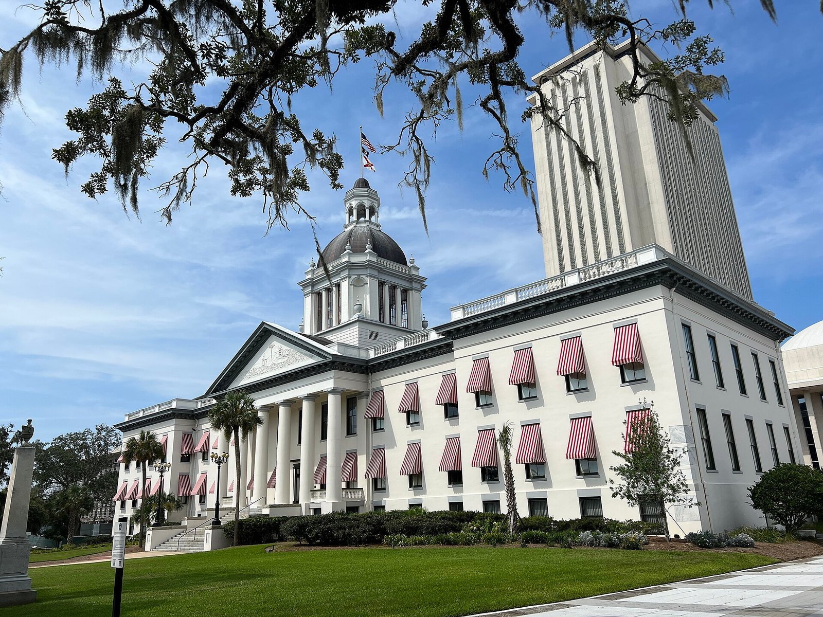 Florida State Capitol in Tallahassee, where the Florida Safe Screens Act age verification proposal would need a legislative sponsor