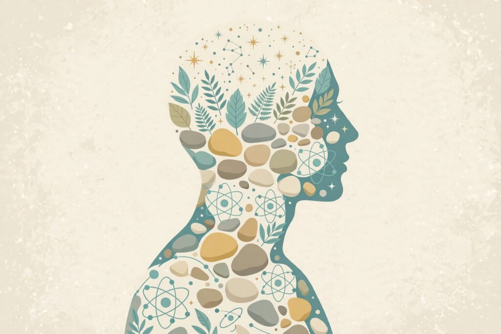 Editorial illustration for: Is Everything Conscious? Panpsychism Is Back, and It Brought Receipts It Can't Quite Cash