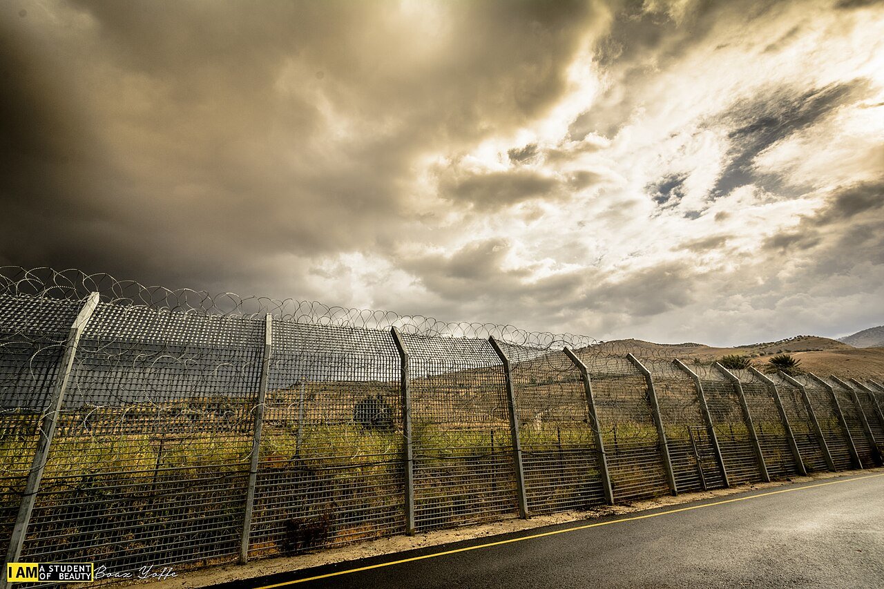 Cloudy landscape at the Syrian border as the Nassib border crossing closed between Syria and Jordan