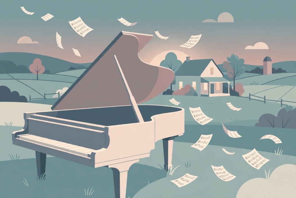 Editorial illustration for: Partita Asks What a Life Sounds Like After the Plan Breaks