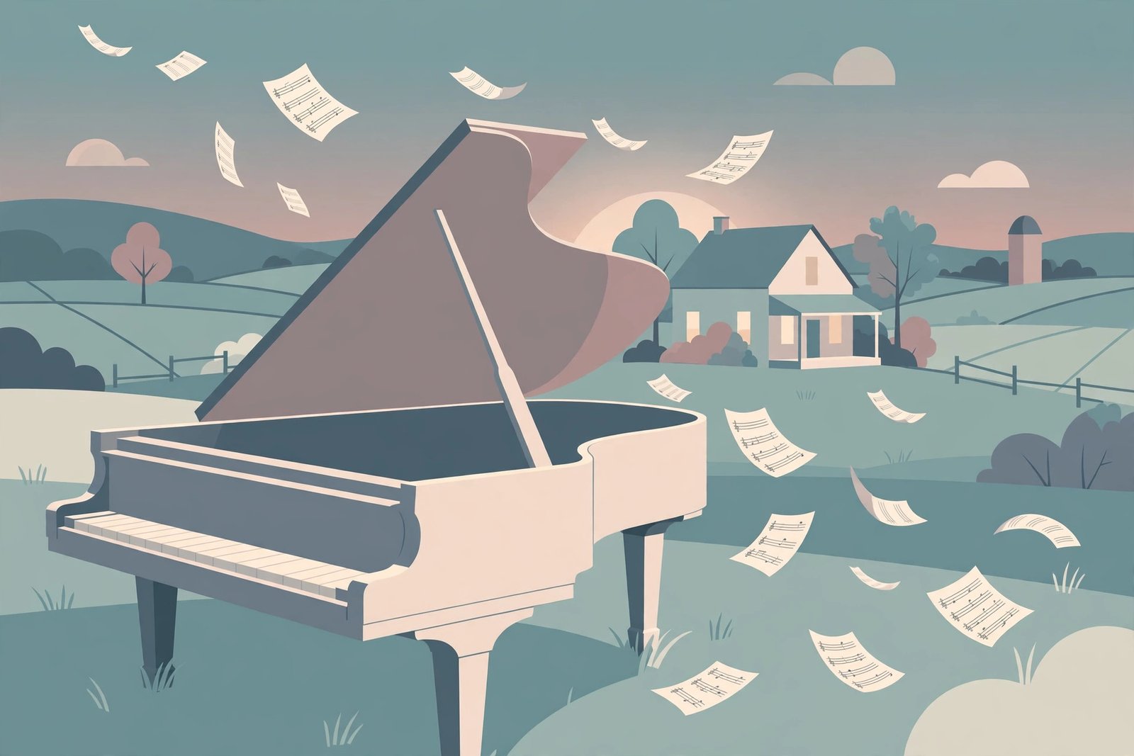 Editorial illustration for: Partita Asks What a Life Sounds Like After the Plan Breaks