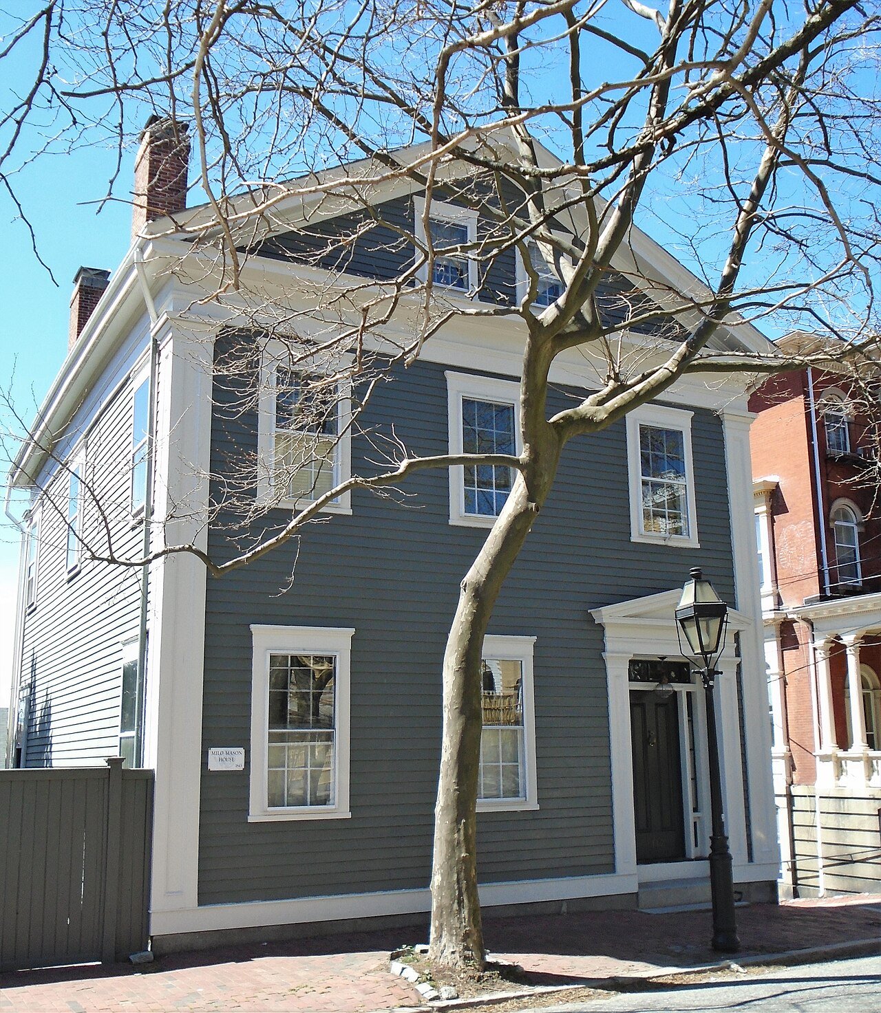 A house on Benefit Street in Providence, illustrating Rhode Island cost burdened households 2026 in an older residential neighbourhood