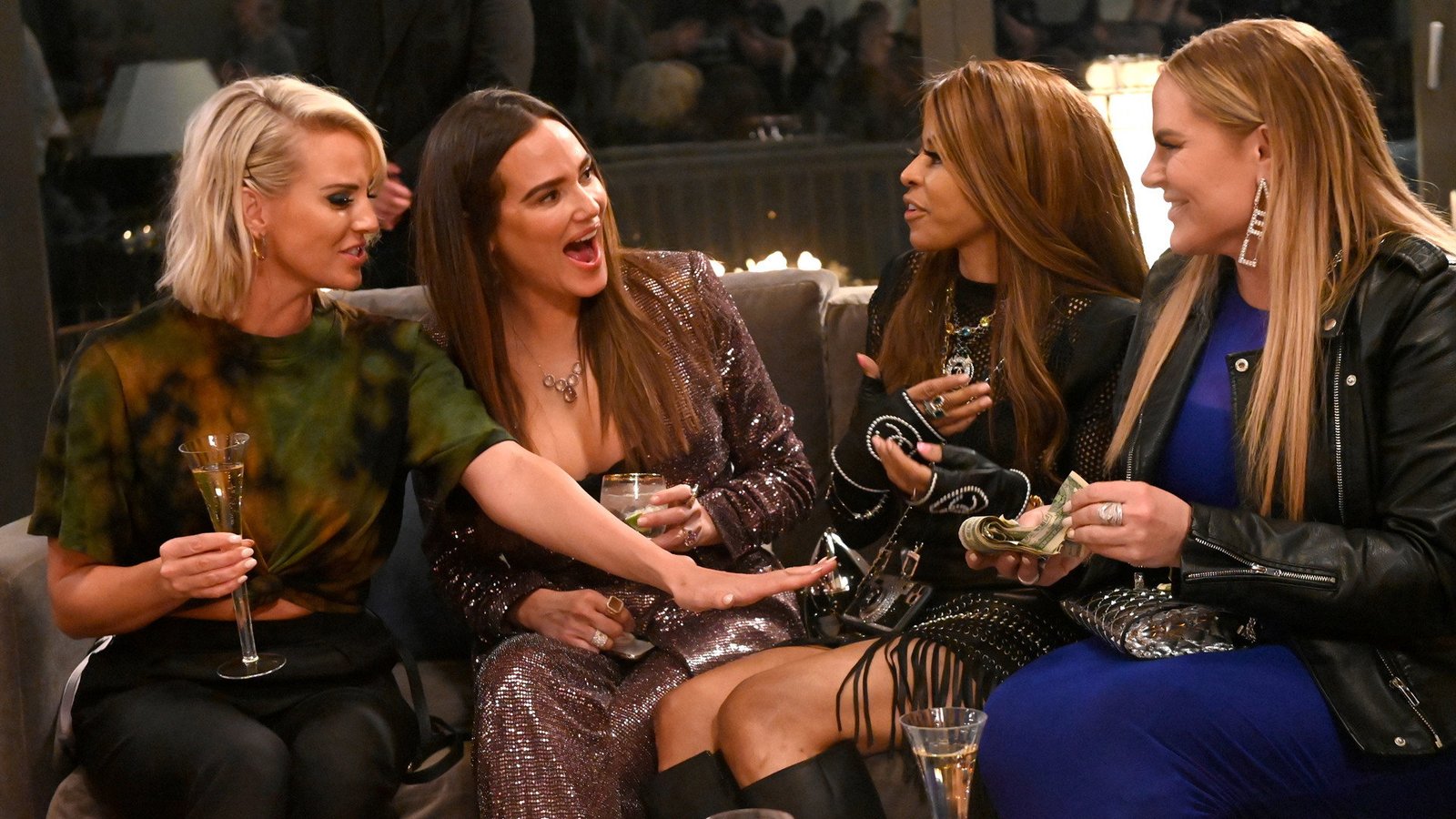 Whitney Rose, Meredith Marks, Mary Cosby and Heather Gay at a Sundance party during The Real Housewives of Salt Lake City season 1 episode 6