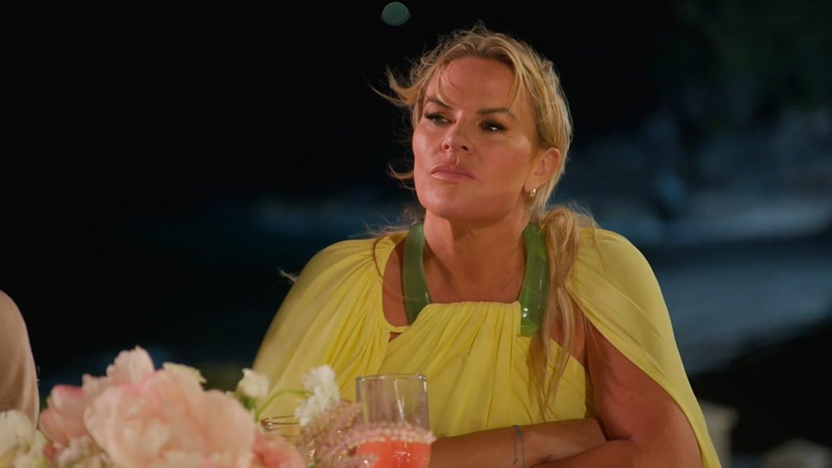 Heather Gay at the final Bermuda dinner, where she confronted Monica Garcia