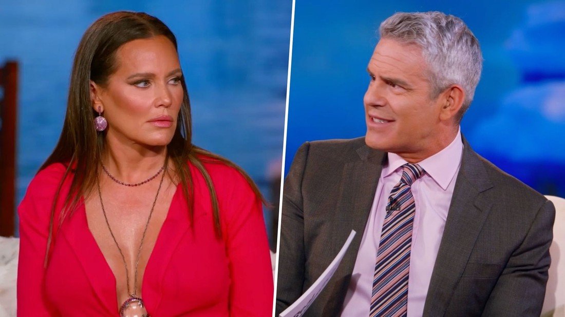 Meredith Marks with host Andy Cohen during Reunion Part 3