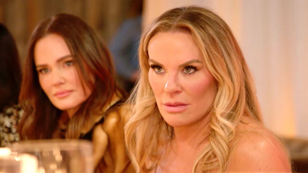 Bronwyn Newport in the foreground with Meredith Marks behind her at Lisa Barlow's Besos party