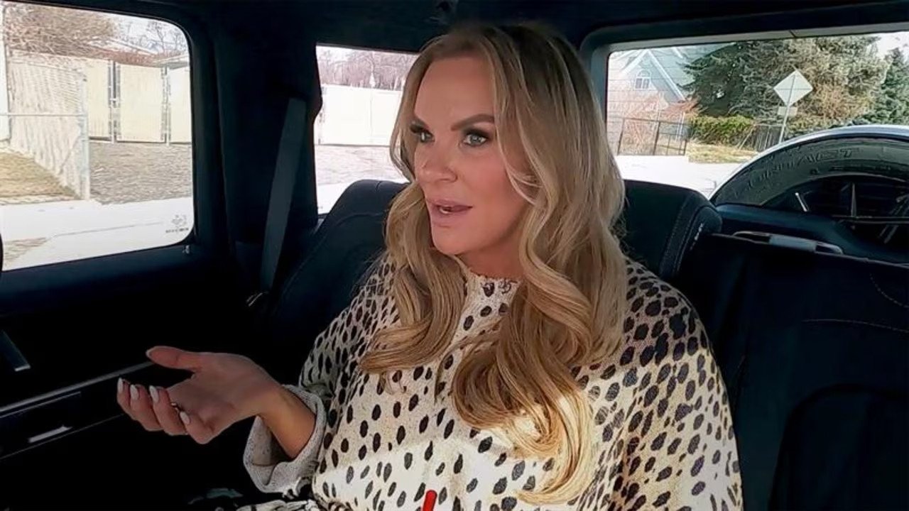 Heather Gay talking in the back of a car