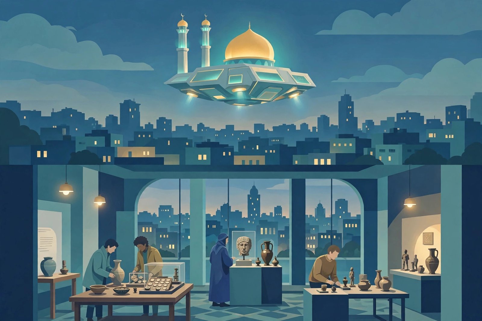 Editorial illustration for: What If Every Prayer Were Answered? SpaceMosque Lands in Toronto