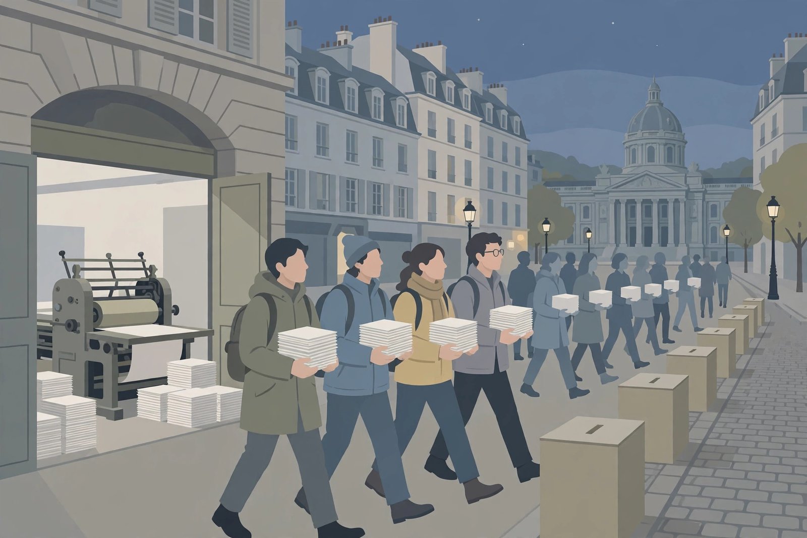 Editorial illustration for: Serbia Heads to Sunday Vote With Students Neck and Neck and Press Freedom at a Low